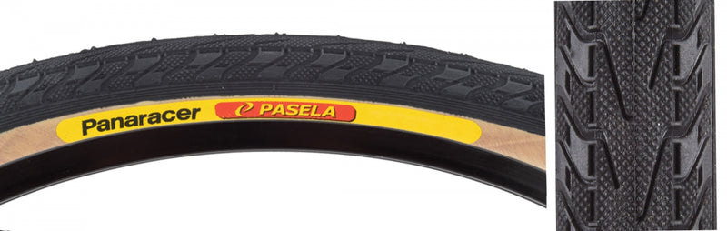 Load image into Gallery viewer, Pack of 2 Panaracer Pasela Tire 700 x 35 Clincher Wire Black/Amber Road Bike