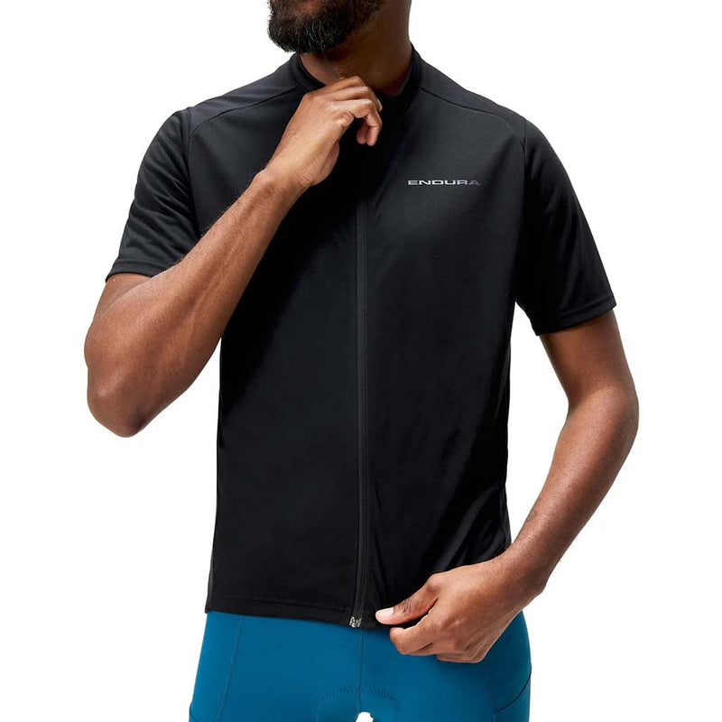 Load image into Gallery viewer, Endura Loop S/S Zipped Jersey, Large, Black NLS