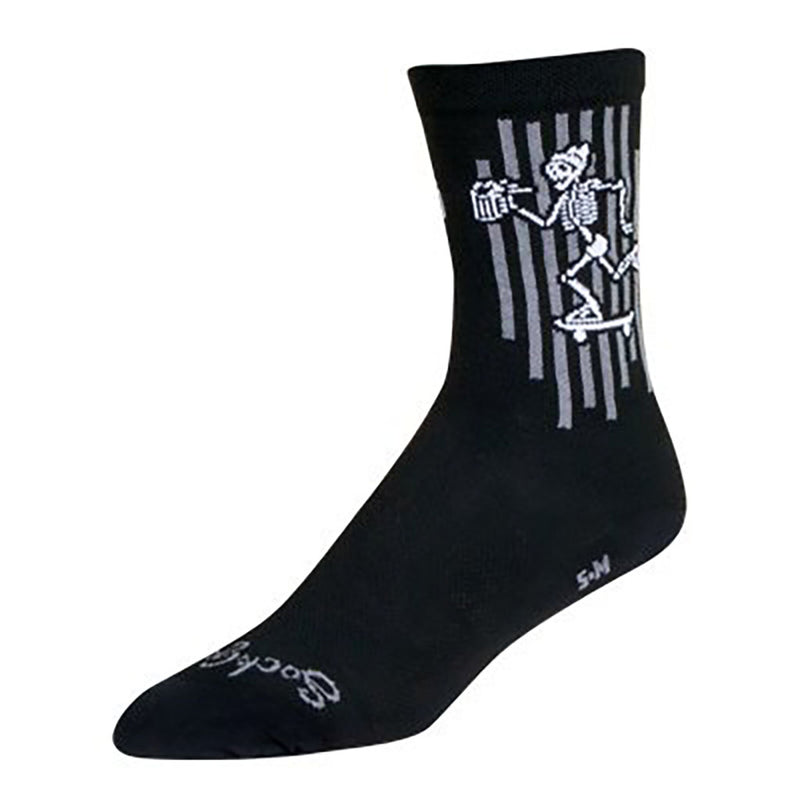 Load image into Gallery viewer, Sockguy Hip Bones Socks, 5-9, Black