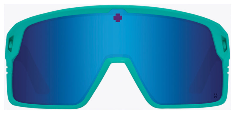 Load image into Gallery viewer, SPY+ Monolith Sunglasses - Matte Teal, Happy Gray Green with Dark Blue Spectra Mirror Lenses