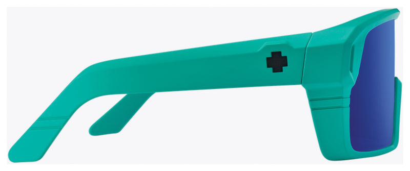 Load image into Gallery viewer, SPY+ Monolith Sunglasses - Matte Teal, Happy Gray Green with Dark Blue Spectra Mirror Lenses