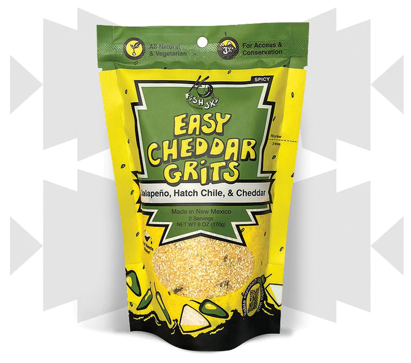 Load image into Gallery viewer, Fishski Jalapeno Hatch Green Chili Cheddar Grits - A Spicy Twist on a Southern Classic!