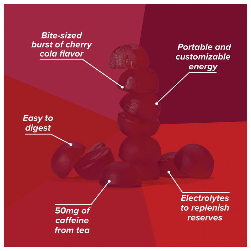 Load image into Gallery viewer, Honey Stinger Caffeinated Energy Chews - Cherry Cola, Box of 12 Packets Pack of 12