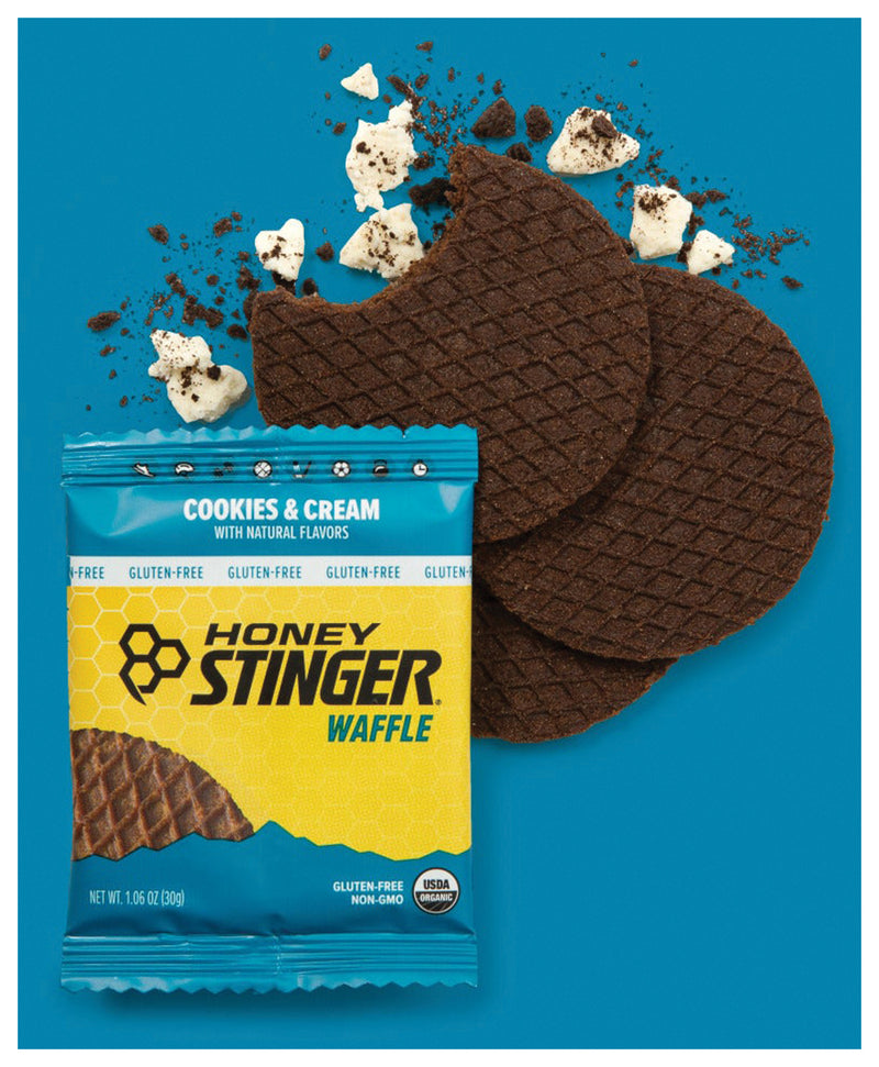Load image into Gallery viewer, Honey Stinger Gluten Free Organic Waffle - Cookies and Cream, Box of 12 Pack of 12