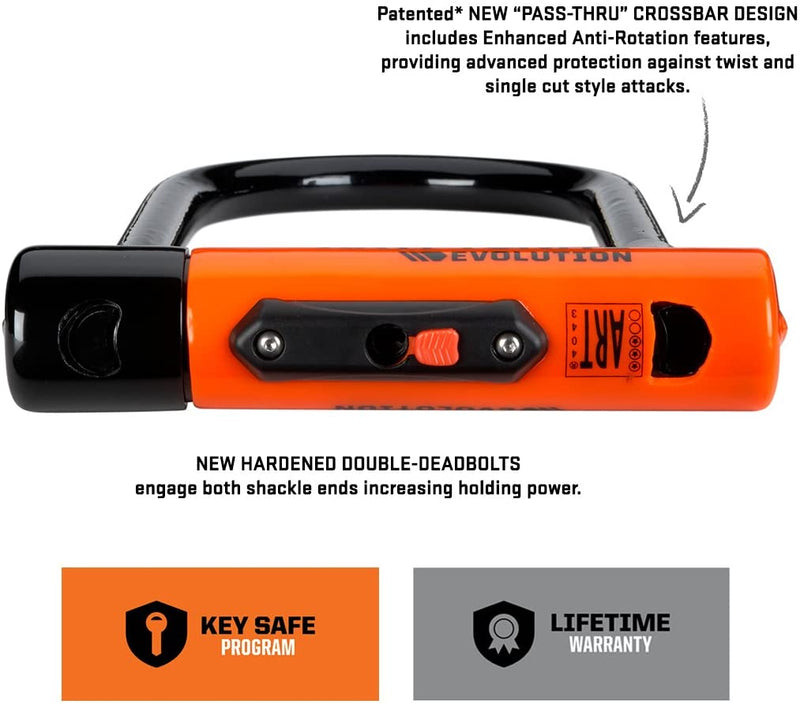 Load image into Gallery viewer, Kryptonite Evolution Series U-Lock 4 x 11.5" Keyed Black Includes bracket