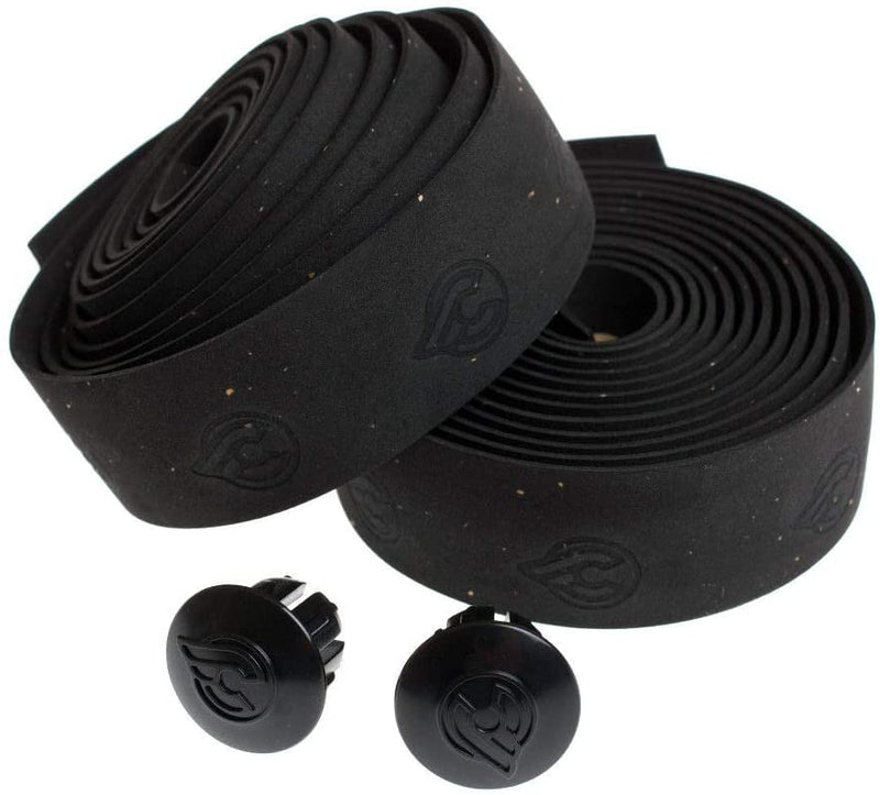Load image into Gallery viewer, Cinelli Cork Ribbon Handlebar Tape Black Bicycle Handlebar Grip With Plugs
