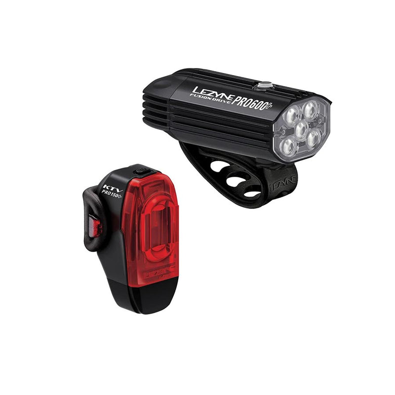 Load image into Gallery viewer, Lezyne Fusion Drive Pro 600+/KTV Drive Pro+, Light, Set, Black