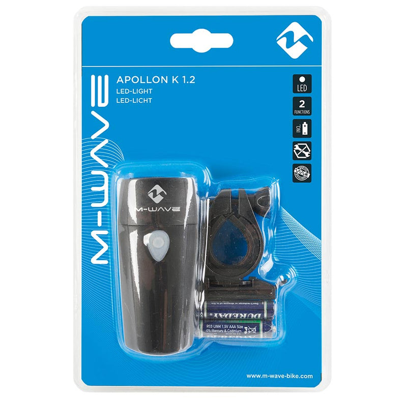 Load image into Gallery viewer, M-Wave Apollon K 1.2 Light Front, Black