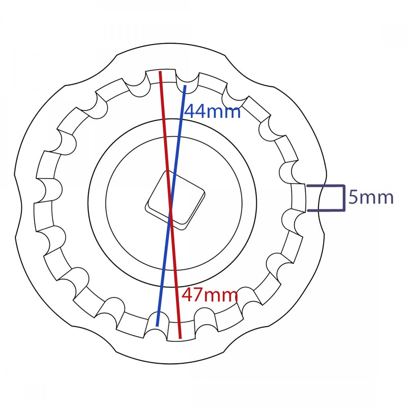 Load image into Gallery viewer, Lezyne External Socket Lockring Tool External BB Socket 16-Notch