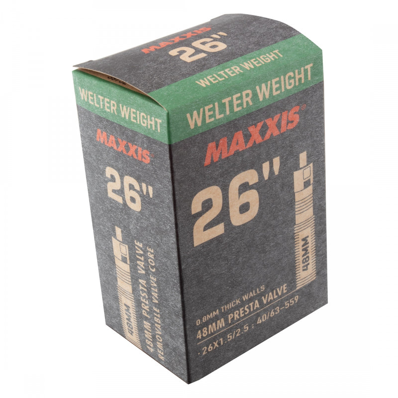 Load image into Gallery viewer, Maxxis Welter Weight Tube 0.8mm, Presta, Removable, Length: 48mm, 26'', 1.50-2.50, 162g