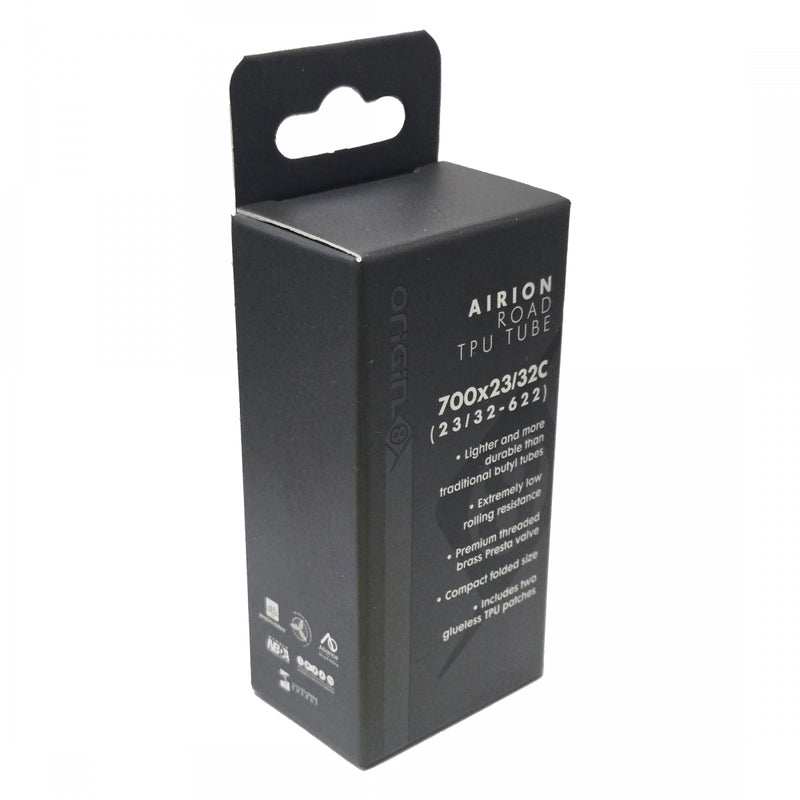 Load image into Gallery viewer, Origin8 Airion TPU Road & MTB Tubes 700x23-32 with Premium Brass Presta Valves, Lightweight & Puncture Resistant