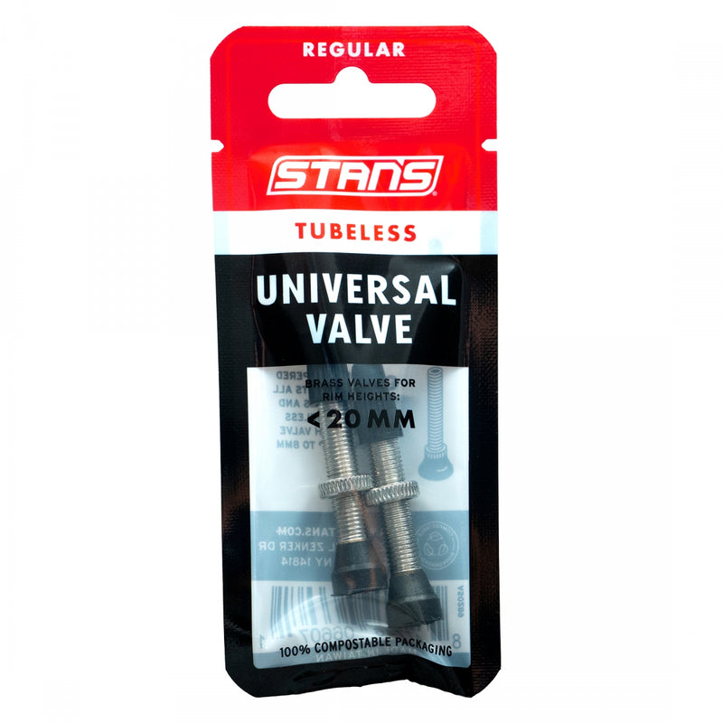 Load image into Gallery viewer, Stan's Tubeless Universal+ Valve Stems - Alloy, Tall, 35mm, Black, Pair