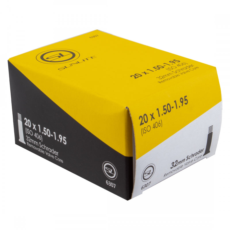 Load image into Gallery viewer, Sunlite Standard Tubes - 20 x 1.50-1.95, Schrader Valve 32mm 0d, Pack of 2