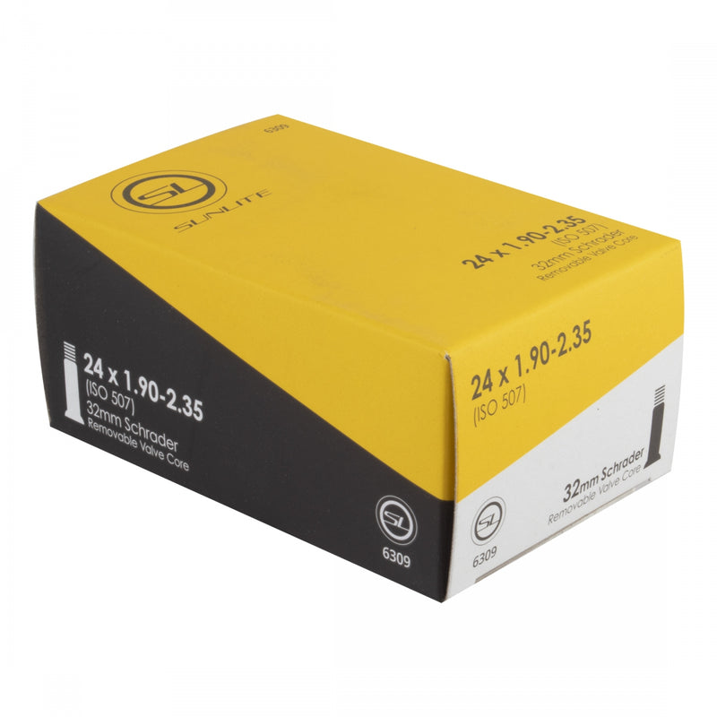 Load image into Gallery viewer, Sunlite Standard Tubes - 24 x 1.90-2.35, Schrader Valve 32mm 0d, Pack of 2
