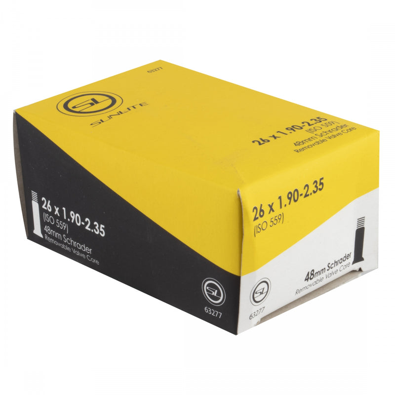 Load image into Gallery viewer, Pack of 2 Sunlite Standard Schrader Valve 26x1.90-2.35 SV 48mm 0d