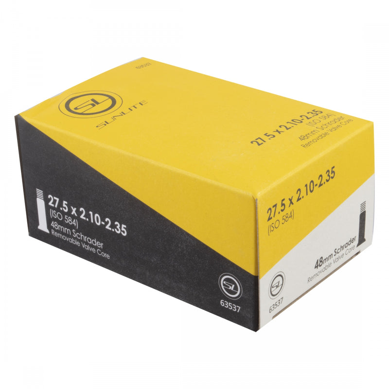 Load image into Gallery viewer, Pack of 2 Sunlite Standard Schrader Valve 27.5x2.10-2.35 SV 48mm 0d