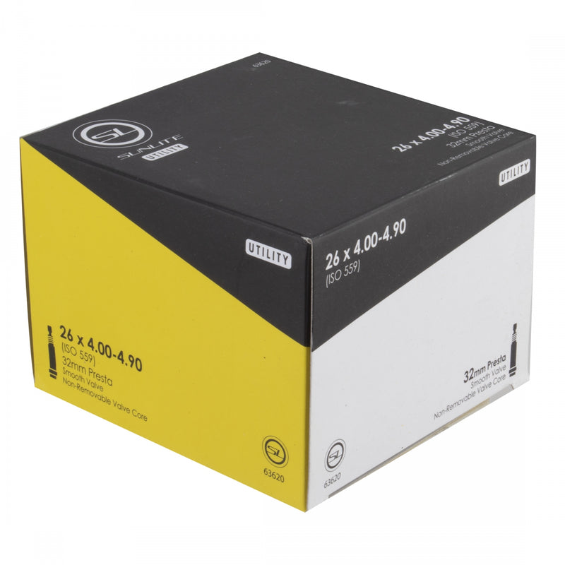Load image into Gallery viewer, Pack of 2 Sunlite Utili-T Standard Presta Valve Tubes 26x4.00-4.80 PV 32mm 0d