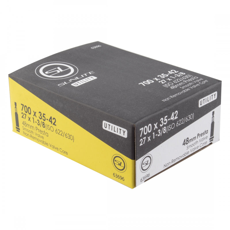 Load image into Gallery viewer, Pack of 2 Sunlite Utili-T Standard Presta Valve Tubes 700x35-42 (27x1-3/8) PV