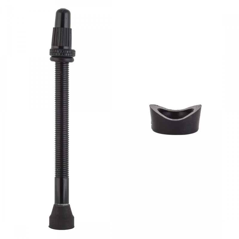 Load image into Gallery viewer, Pack of 2 Origin8 Tubeless Alloy Presta Valve Tubeless Valve 70mm Single Black