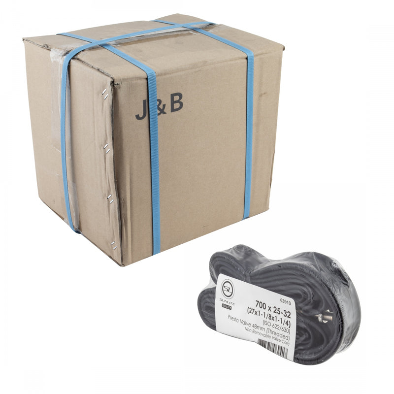 Load image into Gallery viewer, Pack of 2 Sunlite Utili-T Bulk Standard Presta Valve Tubes 700x25-32