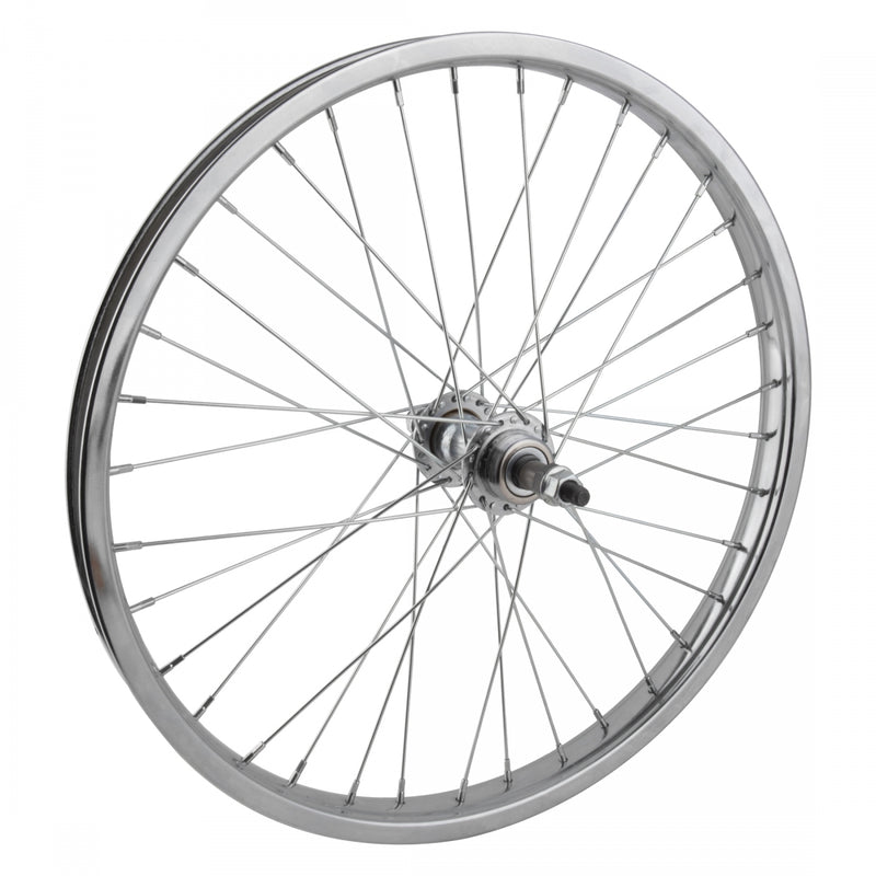 Load image into Gallery viewer, Premium 20in Juvenile Steel Bicycle Wheel Bundle | Front & Rear Tube-Only, 36H, 5/6/7-Speed Compatible