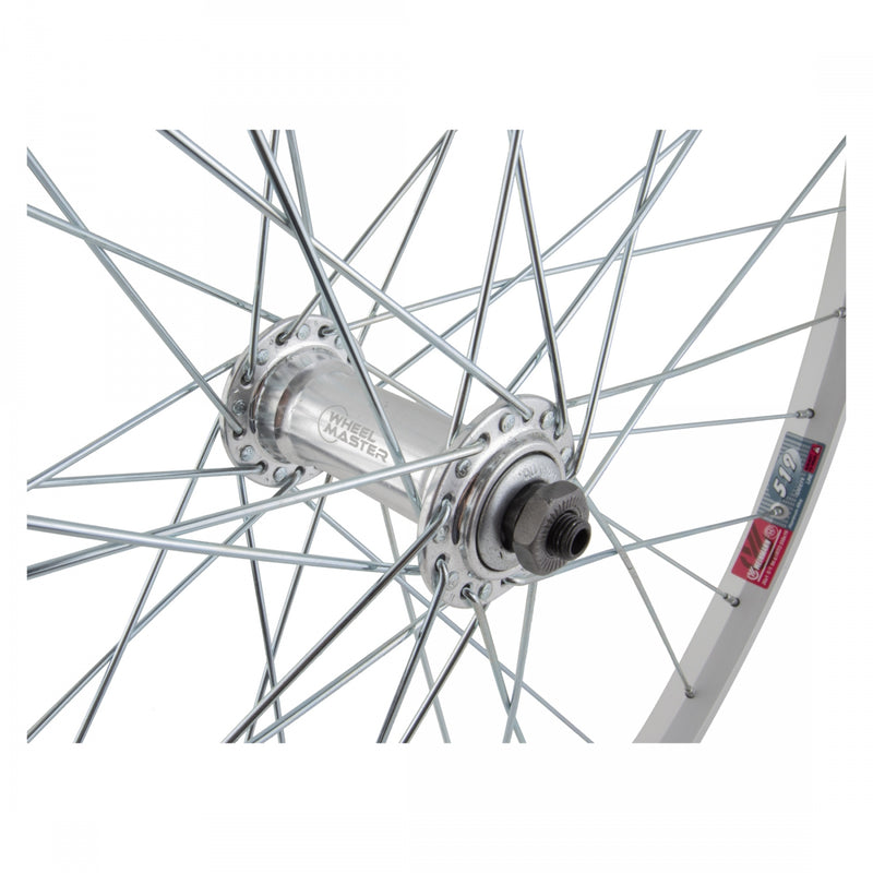 Load image into Gallery viewer, Wheel Master 26in Front QRx100mm W/M AQ-1000 Single Wall Rim Brake 14G UCP Sil