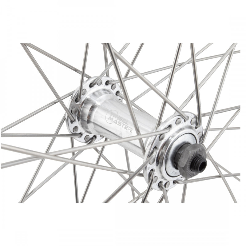 Load image into Gallery viewer, Wheel Master 27in Alloy Front QRx100mm Single Wall Rim Brake Clincher Silver