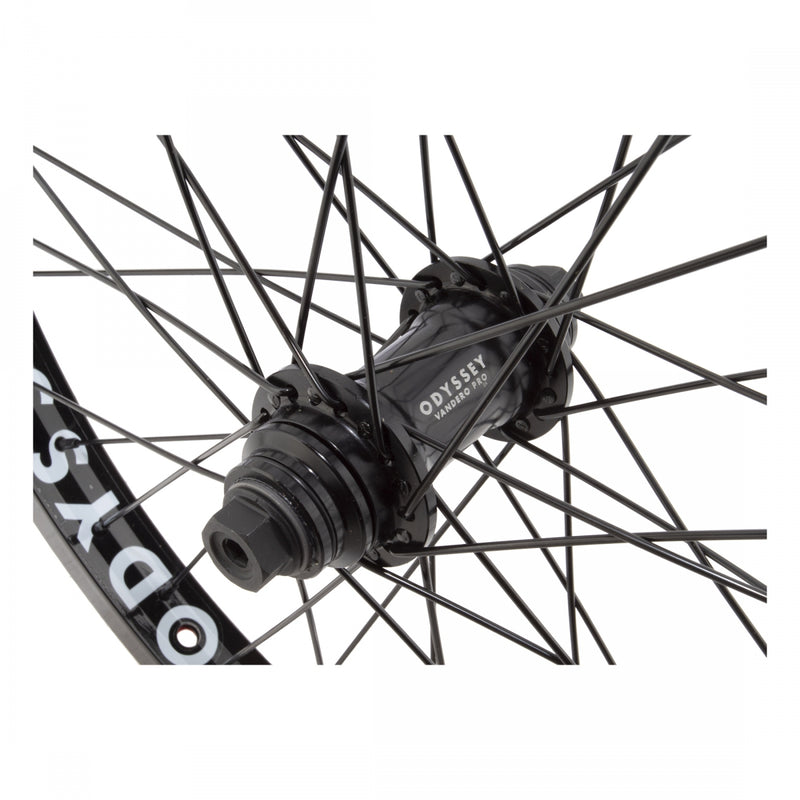 Load image into Gallery viewer, Odyssey Hazard Lite Front Wheel 20in 3/8inx100mm Rim Brake Clincher Hard Black