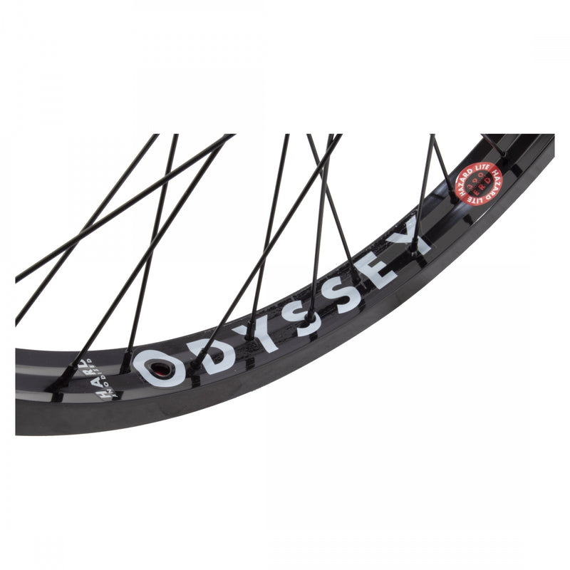 Load image into Gallery viewer, Odyssey Hazard Lite Front Wheel 20in 3/8inx100mm Rim Brake Clincher Hard Black