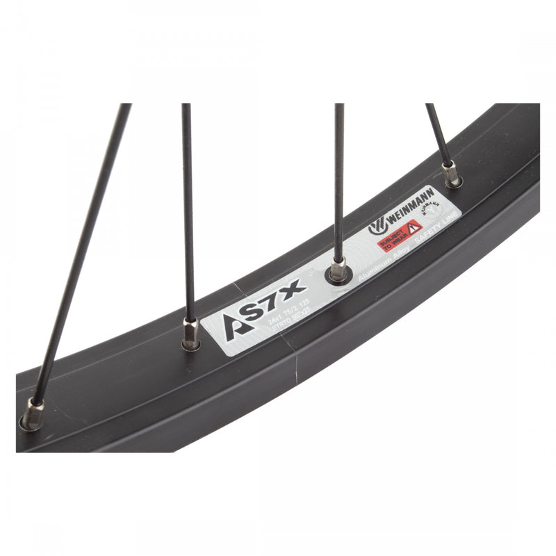 Load image into Gallery viewer, Wheel Master 24in Alloy WEI AS7X Front B/O 3/8x100mm Rim Brake DT-2.0 SS Black