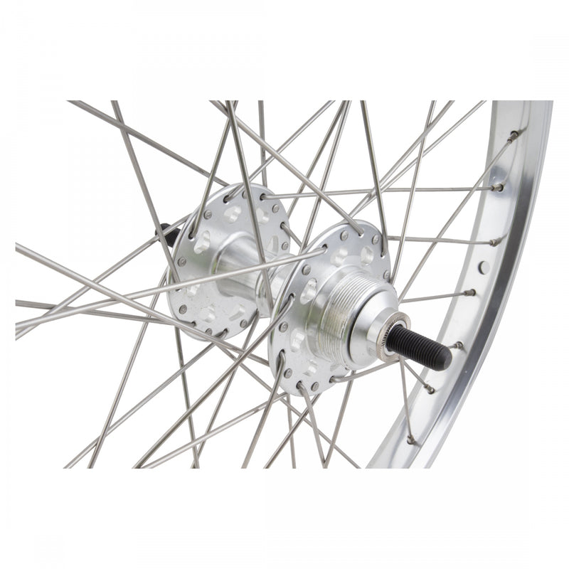 Load image into Gallery viewer, Se Bikes J24SG Rear Wheel 20in B/O 3/8inx110mm FW Rim Brake Clincher Silver