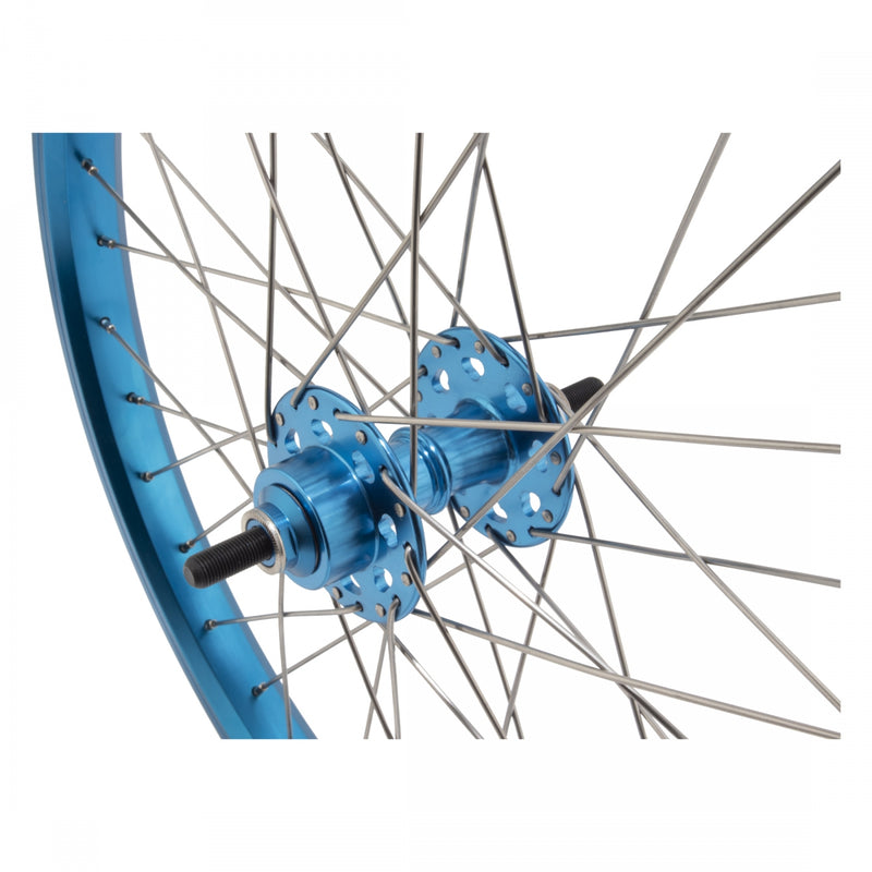 Load image into Gallery viewer, Se Bikes J24SG Rear Wheel 20in B/O 3/8inx110mm FW Rim Brake Clincher Blue 36H