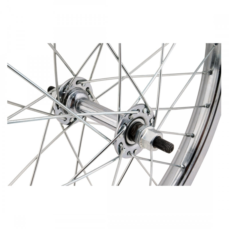 Load image into Gallery viewer, Wheel Master 18in Juvenile Steel Front Wheel B/O 5/16inx100mm Rim Brake Silver