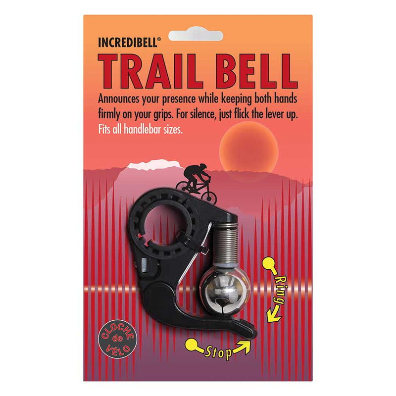 Load image into Gallery viewer, Incredibell Trail Bell Black Allows Hands to Remain on Bars 22.2-31.8mm Clamp