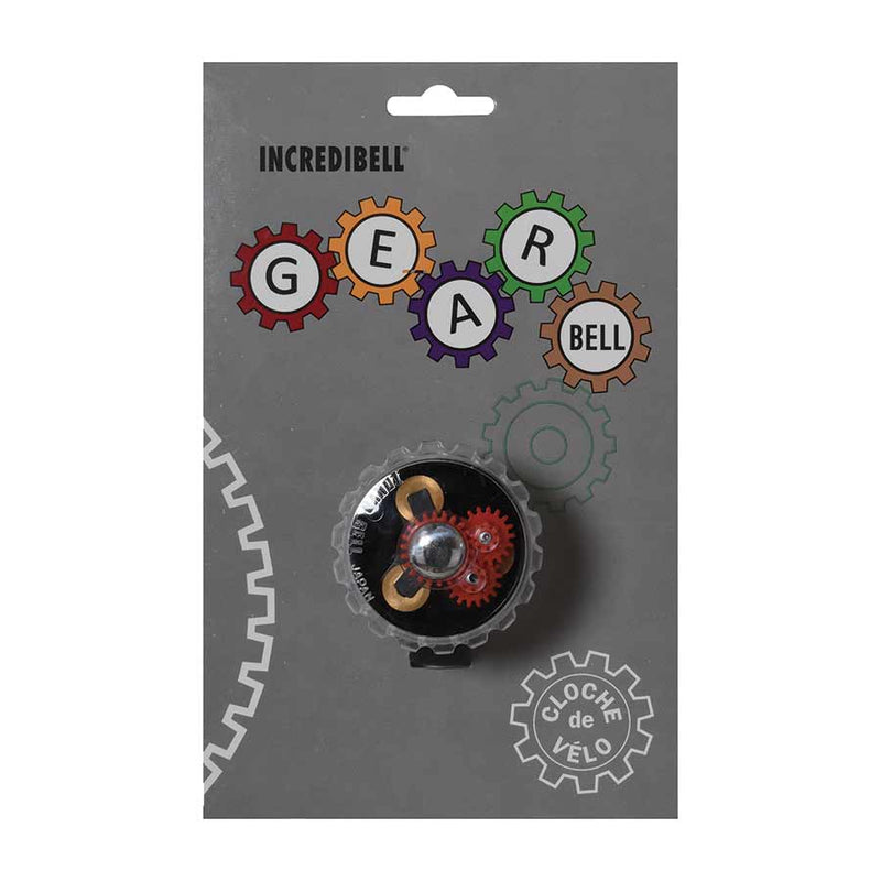 Load image into Gallery viewer, Incredibell Gearbell Bell Black/Multi-Color Clear Dome Shows Working Internals