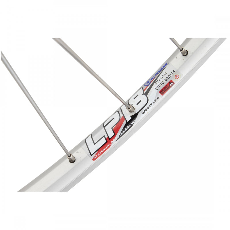 Load image into Gallery viewer, Wheel Master 27in WEI LP18 RR QR10x126mm FW Double Wall Rim Brake Clincher Sil