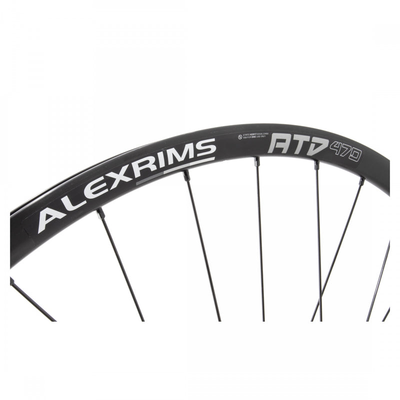 Load image into Gallery viewer, Wheel Master 700c Front Wheel Alex ATD470 |12x100mm Double Wall Center Lock Blk