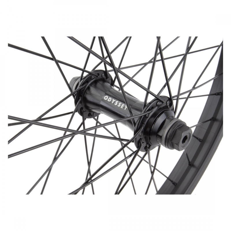 Load image into Gallery viewer, Odyssey Stage-2 Alloy Front Wheel 20in B/O 3/8x100mm Rim Brake Clincher Black