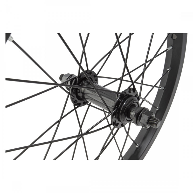 Load image into Gallery viewer, Wheel Master 16in Juvenile Alloy Front Wheel B/O 3/8inx100mm Rim Brake Black