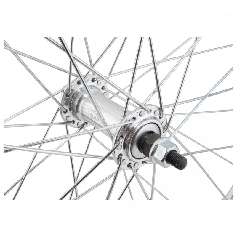 Load image into Gallery viewer, Wheel Master 27in Alloy Front Wheel B/O 5/16inx100mm Rim Brake Clincher Silver