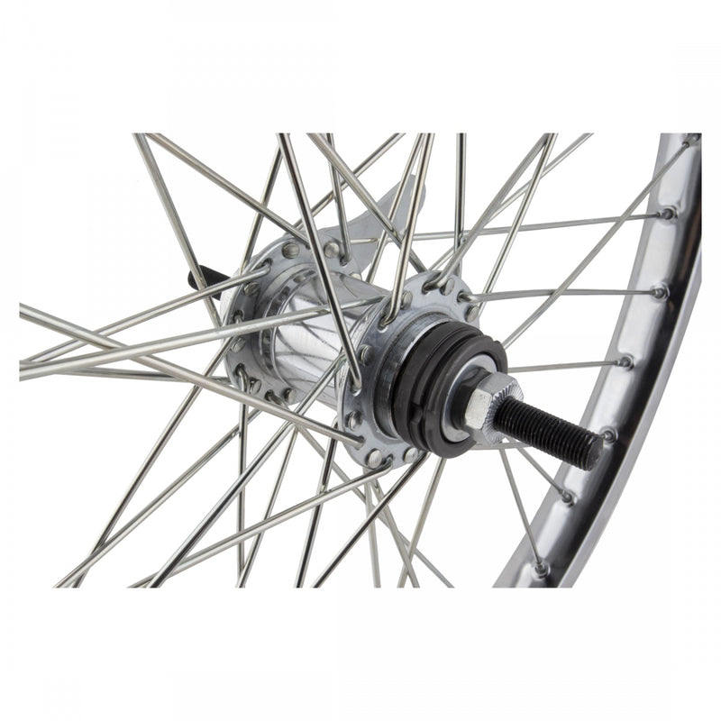 Load image into Gallery viewer, Wheel Master 24in Steel Rear Wheel B/O 3/8x110mm Coaster Brake Clincher Silver