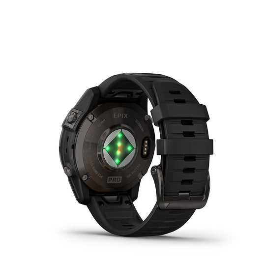 Garmin Epix Pro Sapphire Edition 47mm, Watch, Watch Color: Titanium, Wristband: Black - Silicone