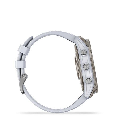 Garmin Epix Pro Sapphire Edition 51mm, Watch, Watch Color: Titanium, Wristband: White - Silicone
