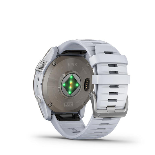 Garmin Epix Pro Sapphire Edition 51mm, Watch, Watch Color: Titanium, Wristband: White - Silicone