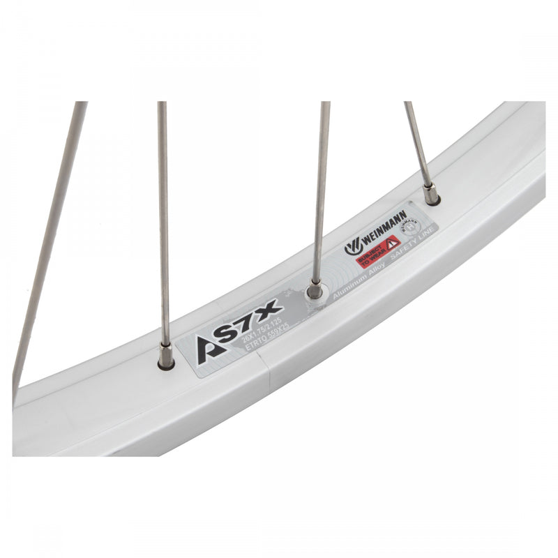 Load image into Gallery viewer, Wheel Master 26in Alloy WEI AS7X Front B/O 3/8x100mm Rim Brake Clincher Silver