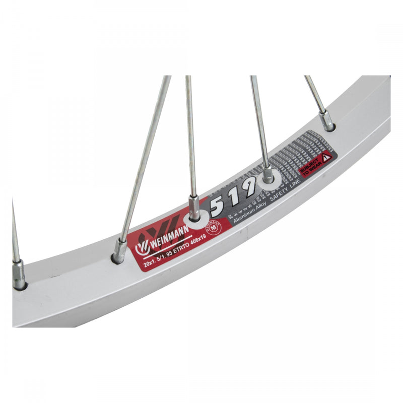 Load image into Gallery viewer, Wheel Master 20in Alloy Rear Wheel B/O 3/8x110mm Coaster Brake Clincher Silver