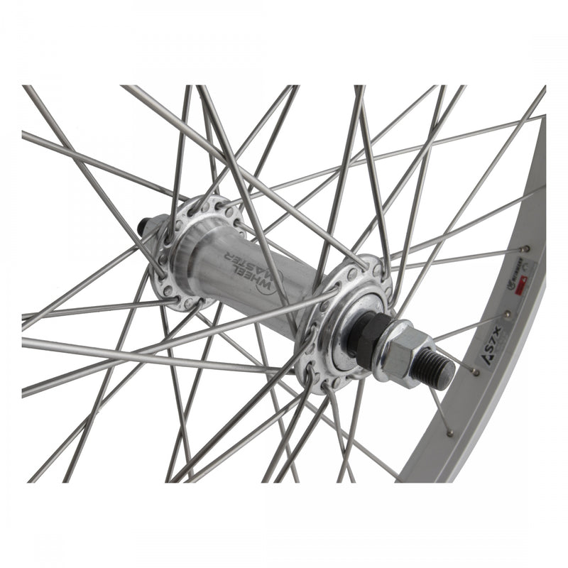 Load image into Gallery viewer, Wheel Master 24in Alloy WEI AS7X Front B/O 3/8x100mm Rim Brake 14G SS Silver