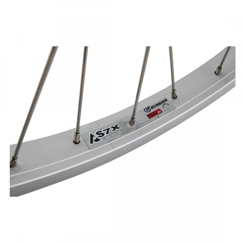 Load image into Gallery viewer, Wheel Master 24in Alloy WEI AS7X Front B/O 3/8x100mm Rim Brake 14G SS Silver