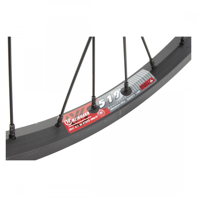 Load image into Gallery viewer, Wheel Master 20in Alloy Rear Wheel B/O 3/8x110mm W/M AB-1000 Rim Brake Black