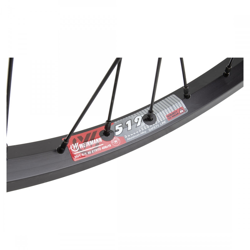 Load image into Gallery viewer, Wheel Master 20in Alloy Rear Wheel B/O 3/8x135mm W/M AB-1000 Rim Brake Black